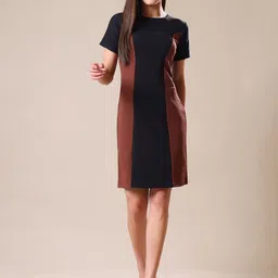 MILOST Women Colourblock A-Line Mini Dress image 2