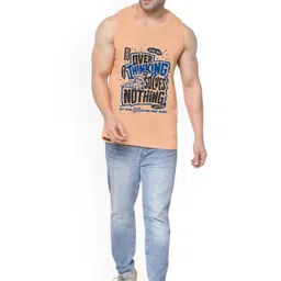 SLOWLORIS Men Pack Of 2 Printed Round Neck Gym Vests image 4