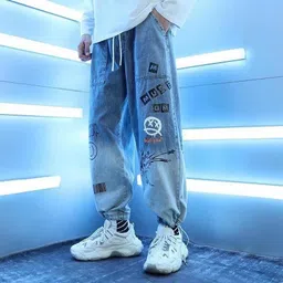StyleCast Men Jogger Light Fade Printed Jeans-picture-29