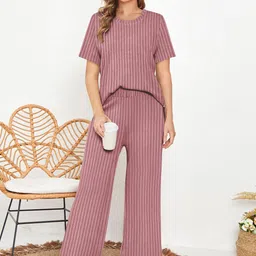 CILIMILI Striped Round Neck T-Shirt With Trouser-picture-37