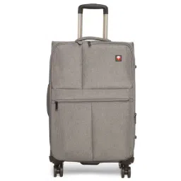 Swiss Brand Vevey Grey 8 Wheel Medium Soft Cabin Trolley - 42 Inch-picture-196