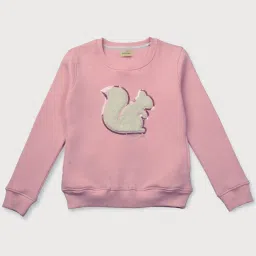 Gini & Jony Kids Pink Sequence Full Sleeves Sweatshirt image 1