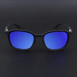 Voyage Blue Polarised and UV Protected Lens Square Unisex Sunglasses image 3