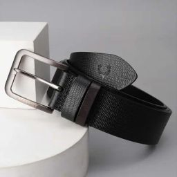 Allen Solly Black Textured Leather Casual Belt-picture-4