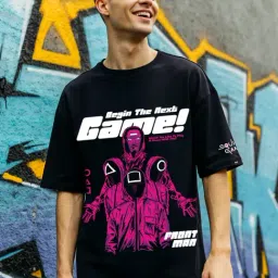 Bewakoof Black Relaxed Fit Graphic Printed T-Shirt-picture-48