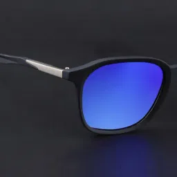 Voyage Blue Polarised and UV Protected Lens Square Unisex Sunglasses image 2