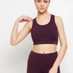 Clovia Purple Racerback Sports Bra-image-76