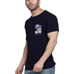 TEEFOX Typography Printed Round Neck Short Sleeves Regular Fit Casual T-shirt-image-89