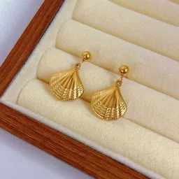 Jewels Galaxy Stainless Steel Gold-Plated Contemporary Shaped Drop Earrings-image-34