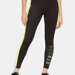 Zelocity by Zivame Black Graphic Print Tights-image-19