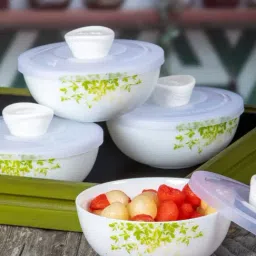 Cello Royale Printed White Opalware Serving Bowl - Set of 4 (500ml)-picture-17