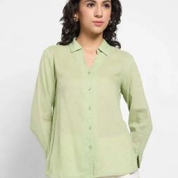 Annabelle by Pantaloons Green Casual Shirt-picture-27
