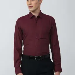 Peter England Maroon Slim Fit Shirt-picture-33