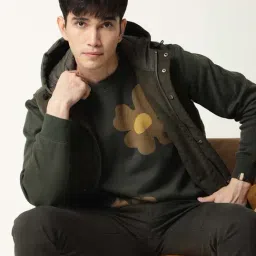 Rare Rabbit Olive Regular Fit Floral Sweatshirt image 4