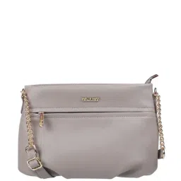 Walkway Beige Synthetic Solid Sling Handbag-picture-36