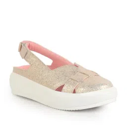 Fausto Women's Rose Gold Back Strap Sandals-image-1