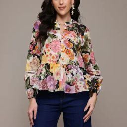 Label Ritu Kumar Black Dahlia Printed Top-picture-48