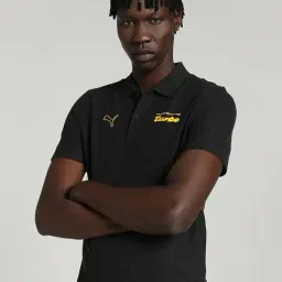 Puma Essentials Black Cotton Regular Fit Porsche Legacy Motorsport Printed Sports Polo-picture-22