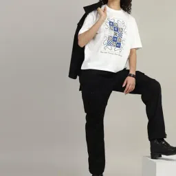 Royal Enfield White Cotton Printed Short Sleeves T-Shirt image 4