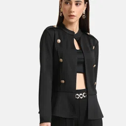 Kazo Black Regular Fit Jacket image 1