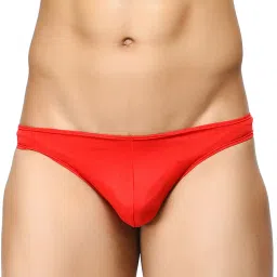 BASIICS by La Intimo Red & Yellow Solid Briefs (Pack of 3) image 2