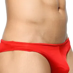 BASIICS by La Intimo Red & Yellow Solid Briefs (Pack of 3) image 3