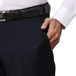 Park Avenue Blue Regular Fit Trousers image 5