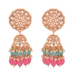 Saraf RS Jewellery Gold Statement Brass Earrings for Women-picture-6