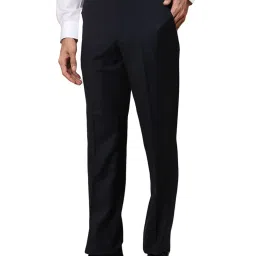 Park Avenue Blue Regular Fit Trousers image 3