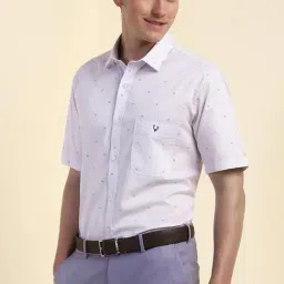 Allen Solly White Cotton Slim fit Print Shirt-picture-21