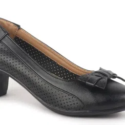 Fausto Women's Black Casual Pumps image 5