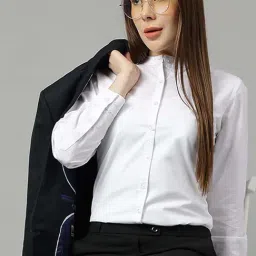 Hancock White Cotton Slim Fit Shirt-image-49