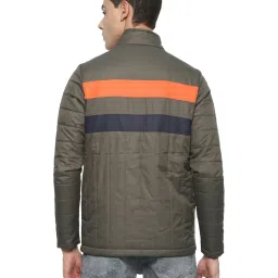 Van Heusen Sport Olive Green Regular Fit Colour Block Jacket image 2