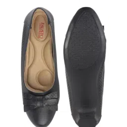 Fausto Women's Black Casual Pumps image 3