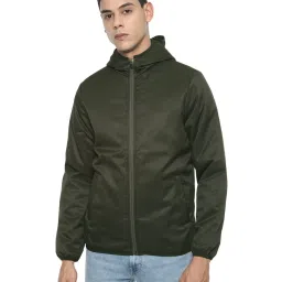 Van Heusen Sport Olive Green Regular Fit Self Pattern Jacket image 1