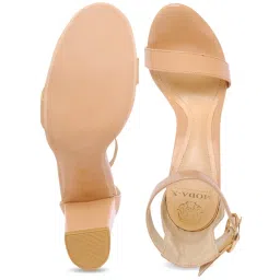 Moda-X Women's Beige Ankle Strap Sandals image 3