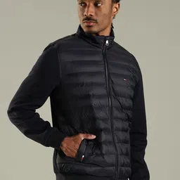 Tommy Hilfiger Men Mock Collar Solid Padded Jacket image 5