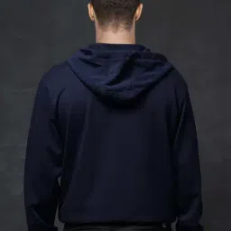 Rare Rabbit Navy Regular Fit Solid Sweatshirt image 2