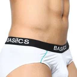 BASIICS by La Intimo White Comfort Fit Printed Briefs (Pack of 2) image 2