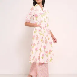 Rangmanch By Pantaloons Pink Regular Fit Printed Kurta image 3