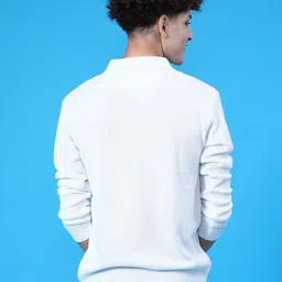 V-Mart Men Shirt Collar Cotton Self Design Sweatshirt image 5