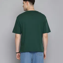 r.code by the roadster life co. The Roadster Lifestyle Co. Men Graphic Printed Round Neck Cotton Oversized T-shirt image 3