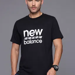 New Balance Typography Print Drop-Shoulder Sleeves Pure Cotton T-shirt-picture-43