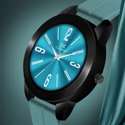 IIK COLLECTION Men SeaGreen Adjustable Flexible Magnetic Lock Silicon Strap Watch image 3