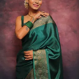 LALITATEX Woven Design Zari Silk Blend Saree image 3