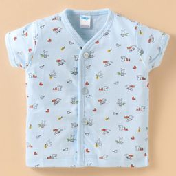 Tango Single Jersey Knit Half Sleeves Jhabla With Bunny Print - Light Blue-picture-45