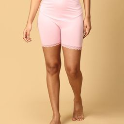The Mom Store Cotton Solid High Waist Maternity Shorts -Rose Pink-picture-41