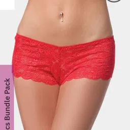 SweetFlirt Enterprises Women 2 pcs Lace Boyshort Seamless Briefs-picture-10