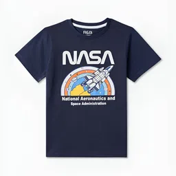 R&B Boys Graphic Printed Round Neck Cotton T-shirt-picture-23
