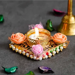 Divyakosh Decorative Diwali Diya Pack Of 2 - Multicolor image 2
